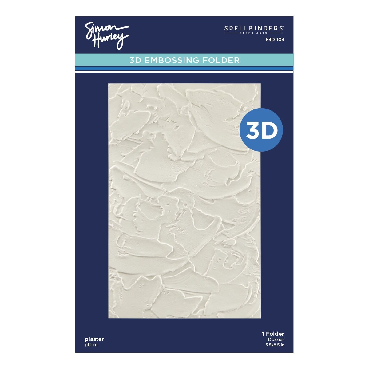 Spellbinders 3D Embossing Folder By Simon Hurley-Plaster, Birthday Bash