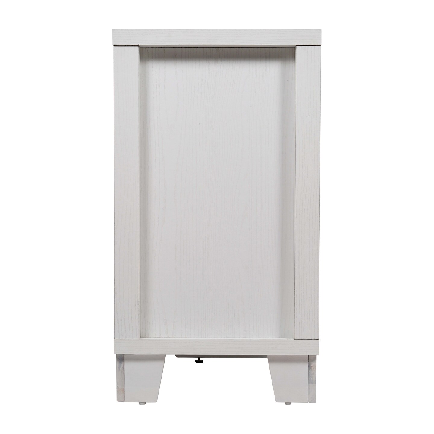 Merrick Lane Samson Three-Drawer Engineered Wood Buffet Sideboard Cabinet with Three Tempered Glass Cabinet Doors for Dining Room/Kitchen