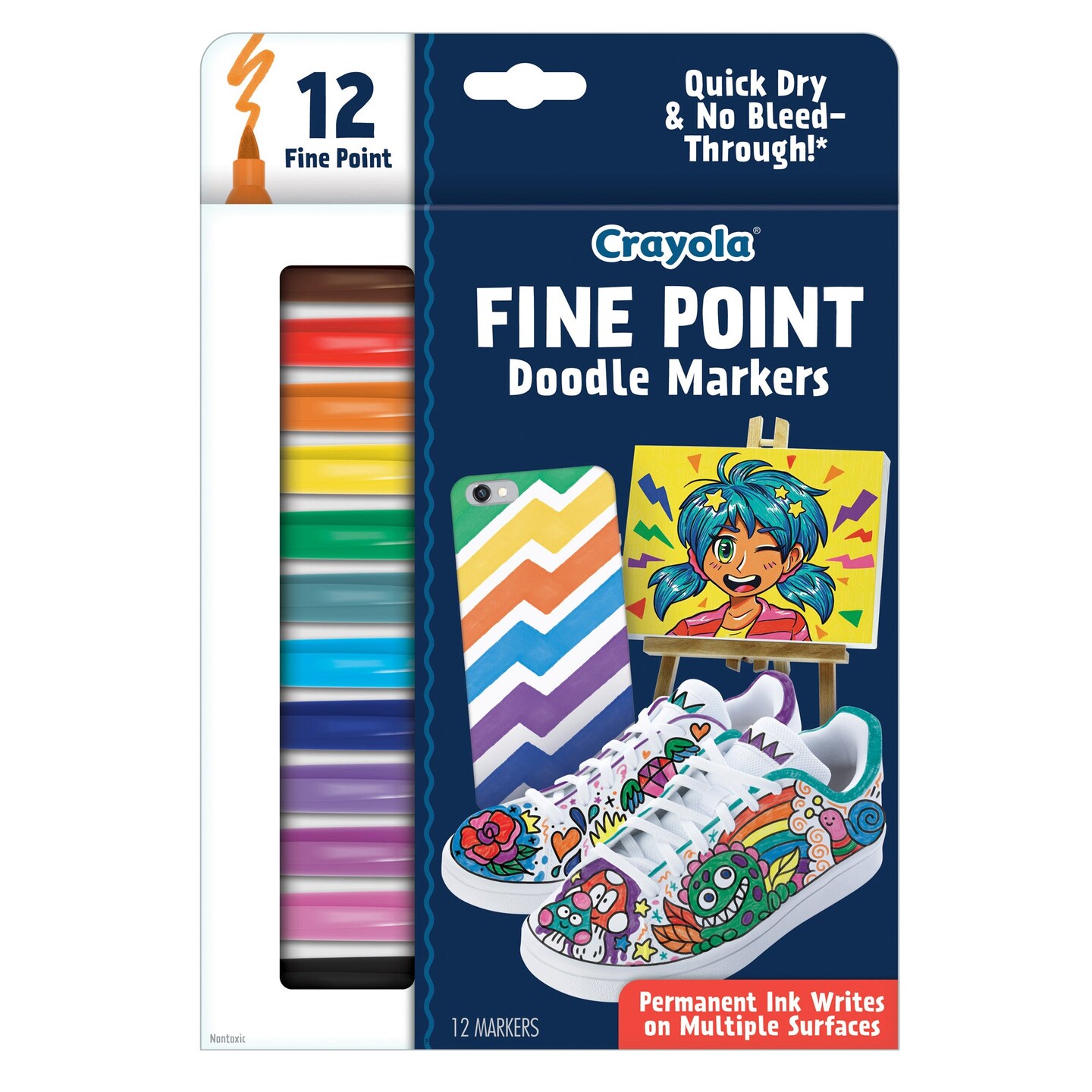 Doodle &#x26; Draw Fine Point Doodle Marker, 12 Count
