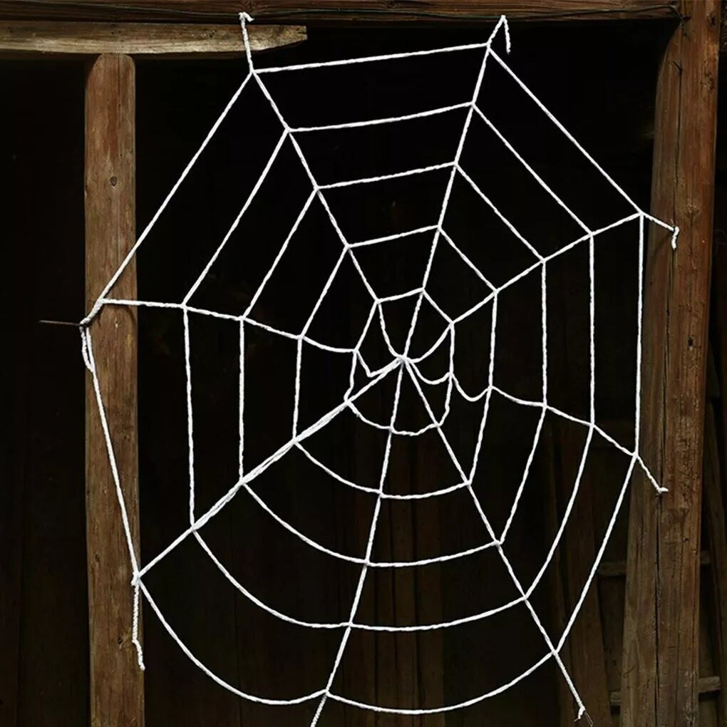 Large Halloween Decorations 11.8 FT Spider Web Outdoor Garden Giant Party Prop