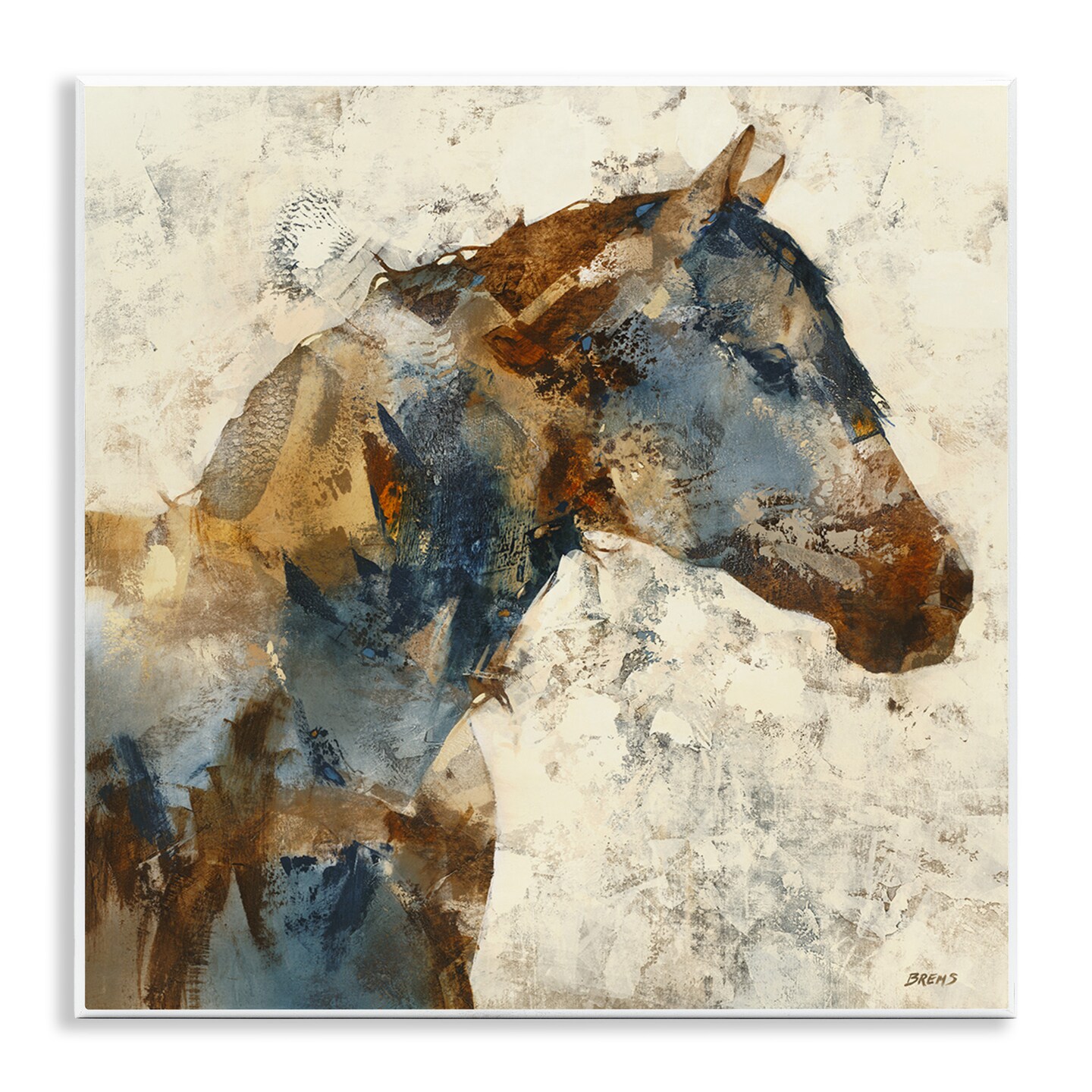Stupell Industries Earthy Abstract Layered Horse Wall Plaque Art