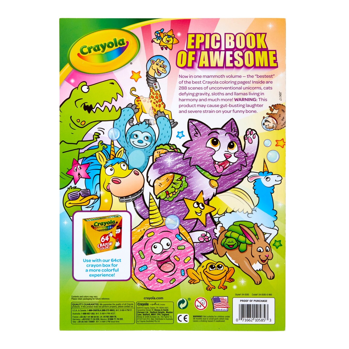 Epic Book of Awesome 288-Page Coloring Book