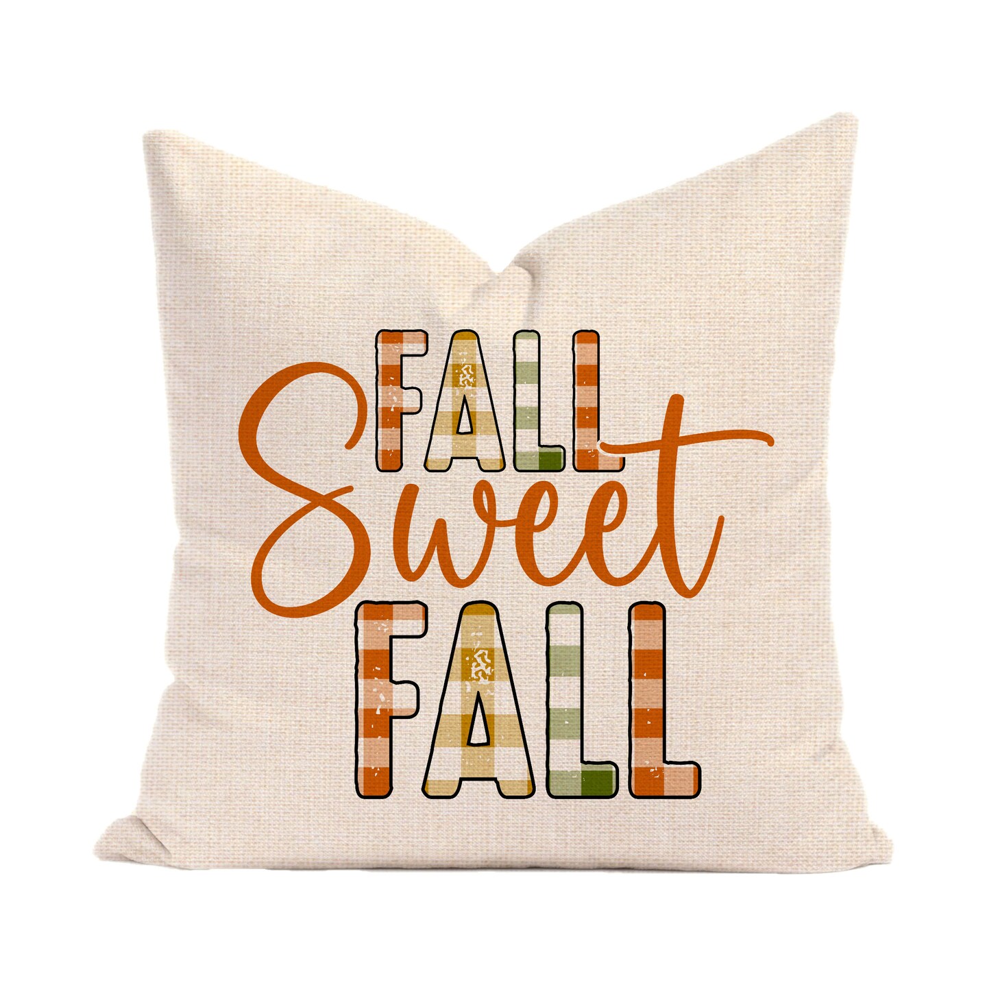 Fall Sweet Fall Pillow Cover White or Wheat Poly Linen Fabric 18x18 Inches Fall Farmhouse Home Decor MakerPlace by Michaels