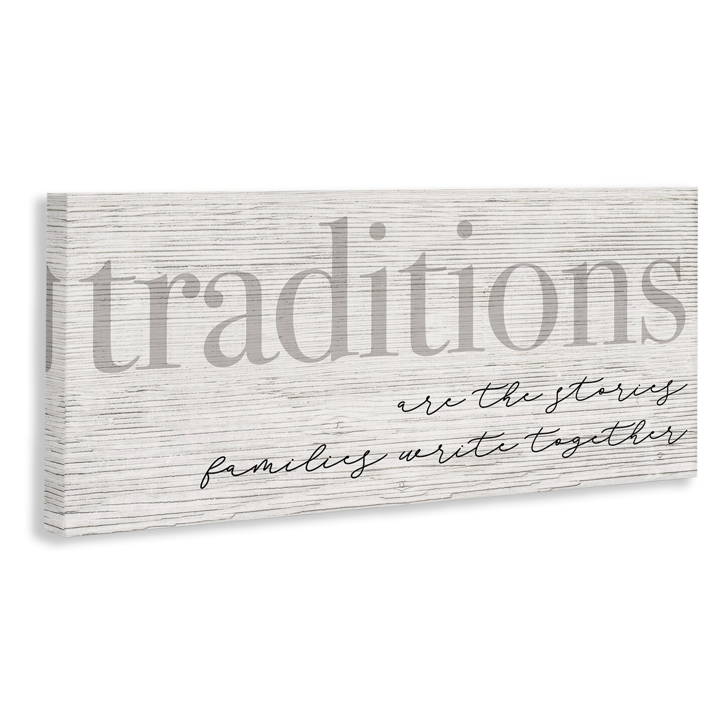 Stupell Industries Family Traditions Heartfelt Phrase Canvas Wall Art