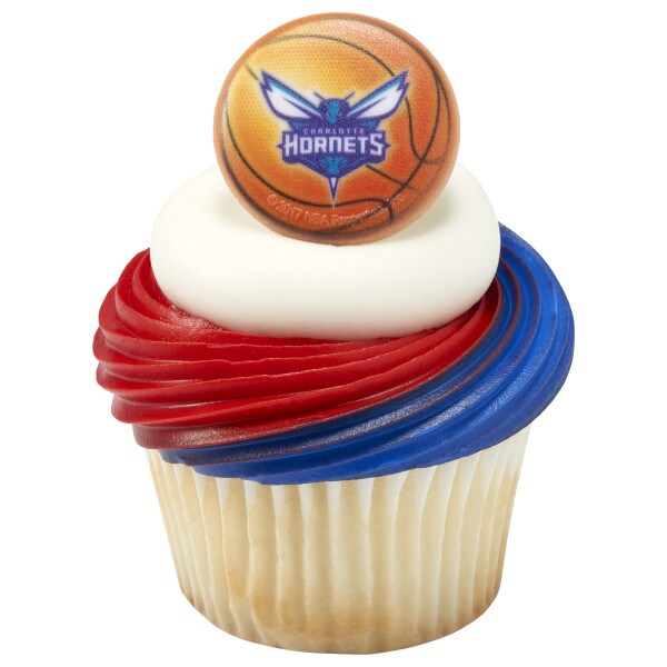NBA Team Charlotte Hornets Basketball Cupcake Rings 12ct