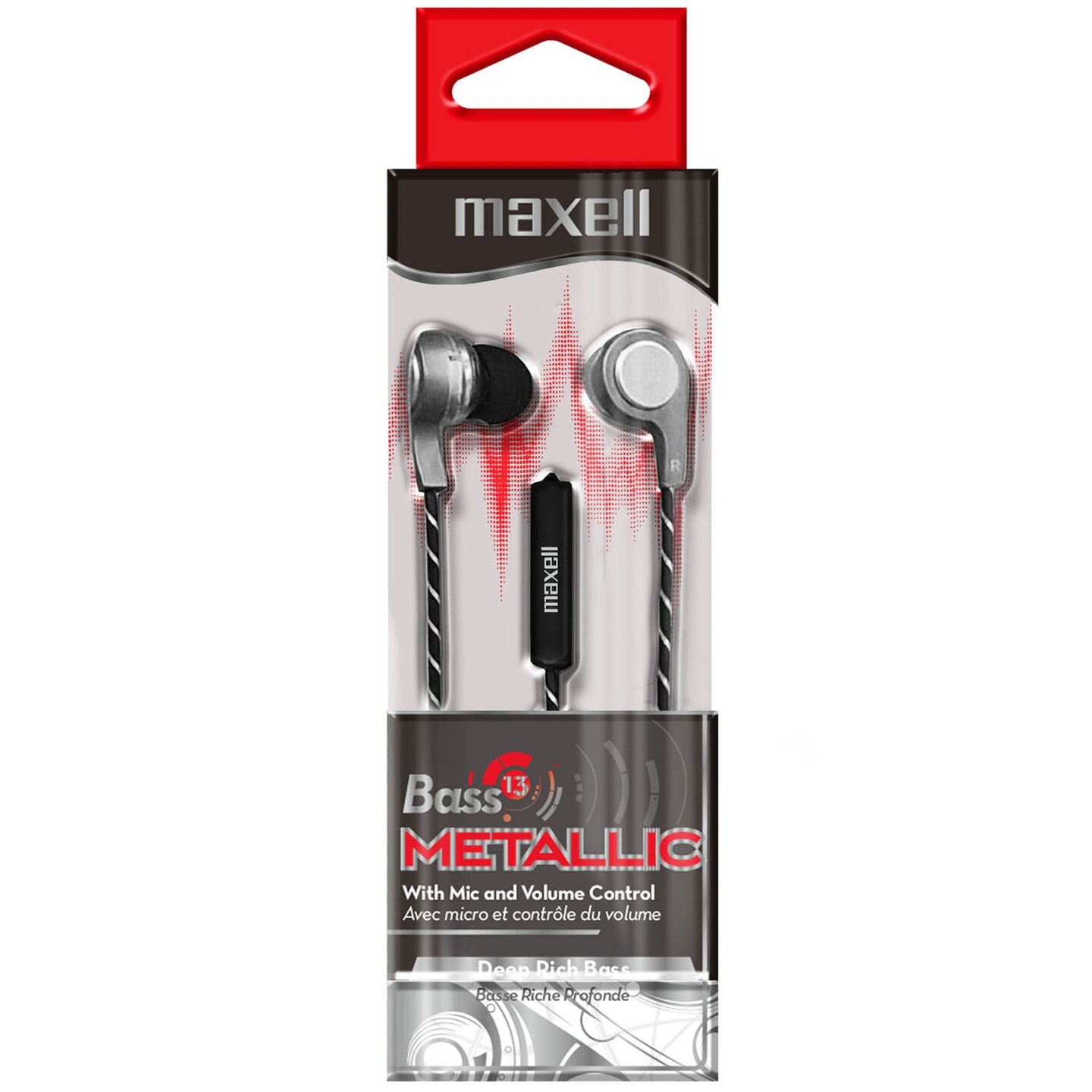 Bass13&#x2122; Metallic Earbuds with Mic &#x26; Volume Control