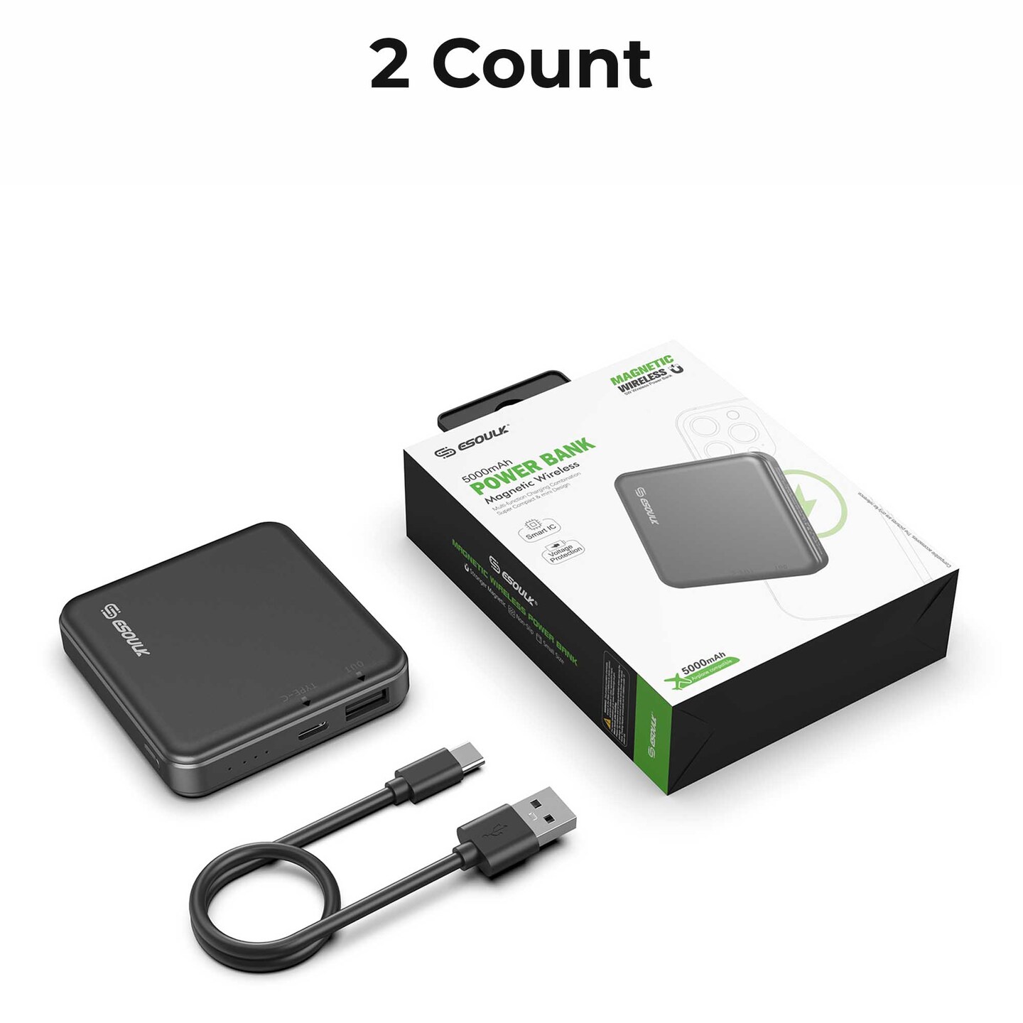 5000mAh 5W Magnetic Wireless Power Bank