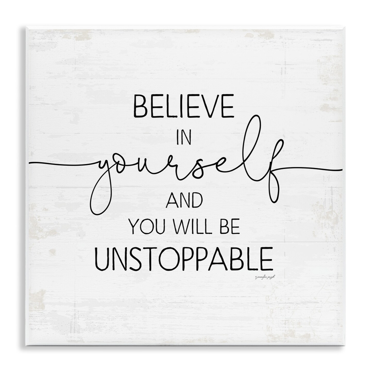 Stupell Industries Believe In Yourself Inspirational Wall Plaque Art
