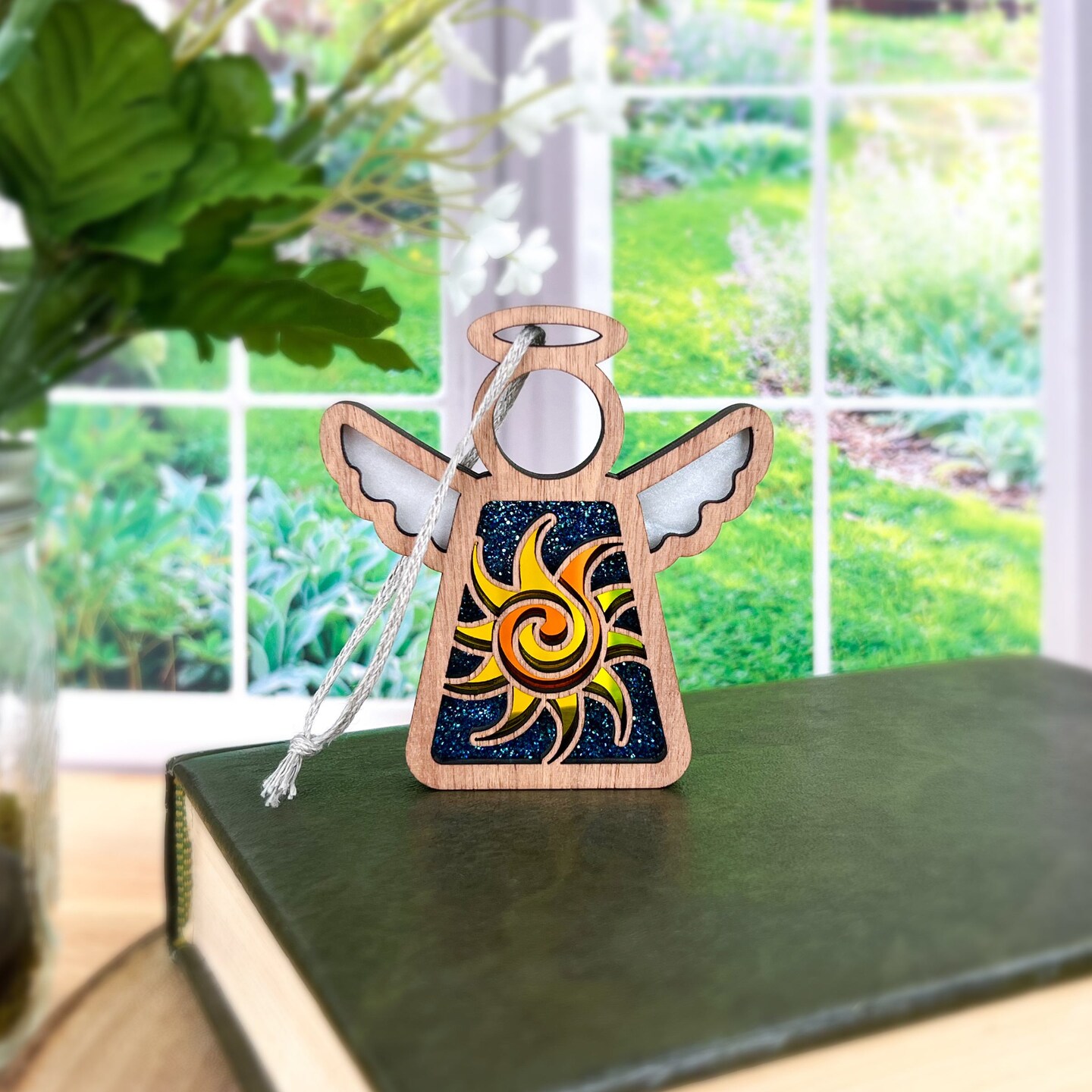 3.5&#x22; Celestial Sun Ornament - Handcrafted in Texas - Mother&#x27;s Angels&#xAE; Figurine - Mother&#x27;s Day Gifts