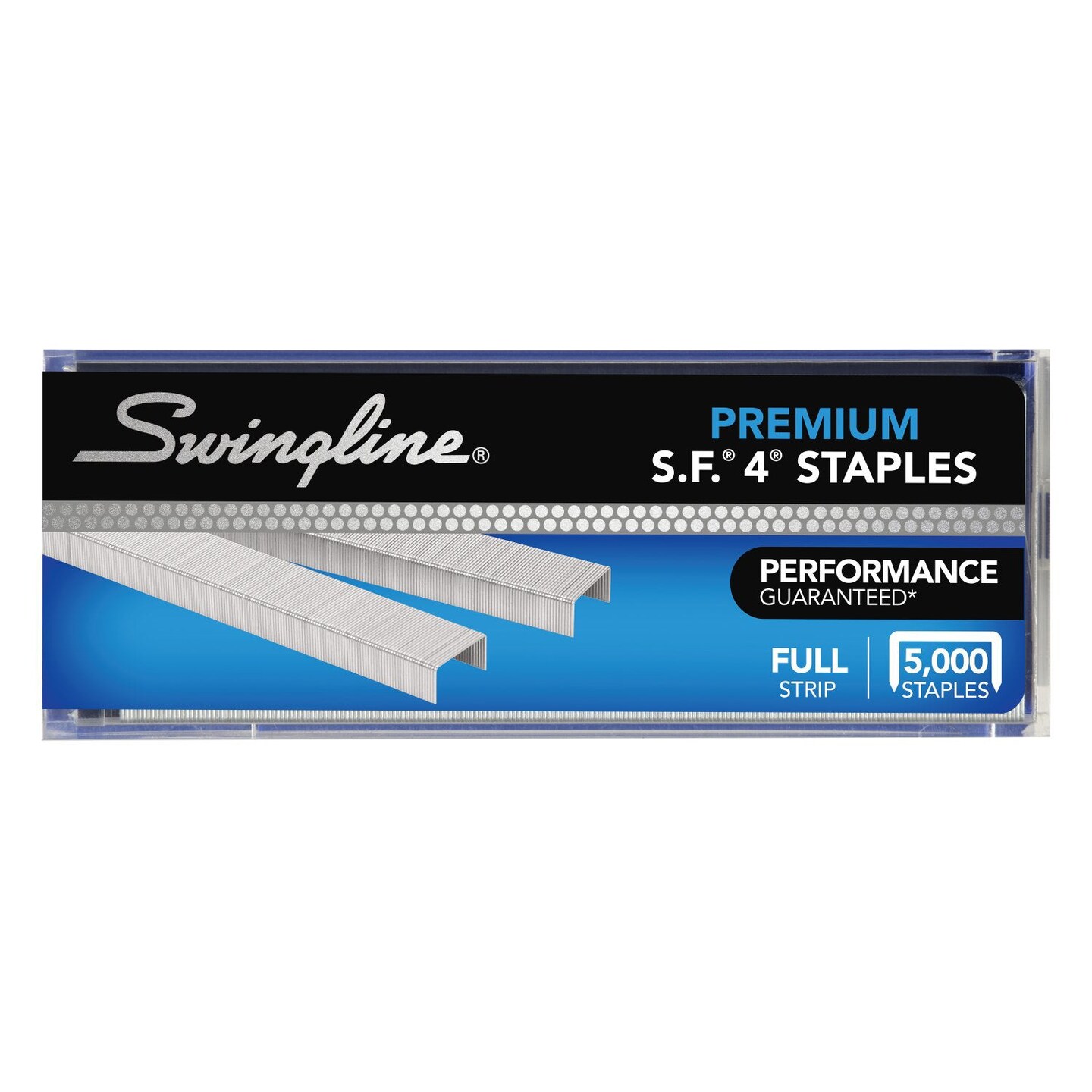 S.F.&#xAE; 4&#xAE; Premium Staples, 1/4&#x22; Length, 210 Per Strip, Box of 5000