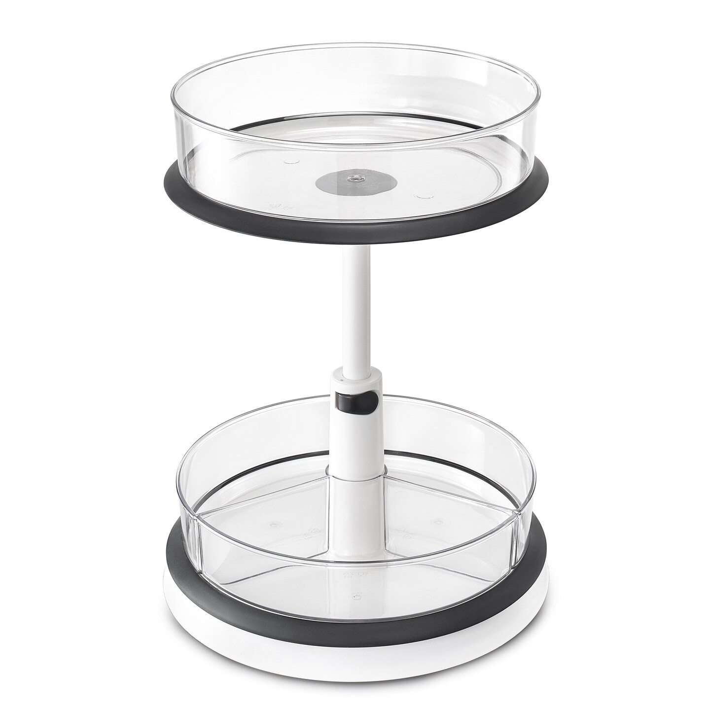 Sorbus 2-Tier Clear Lazy Susan Turntable Organizer - 360° Rotating Spice Rack with Non-Slip Base