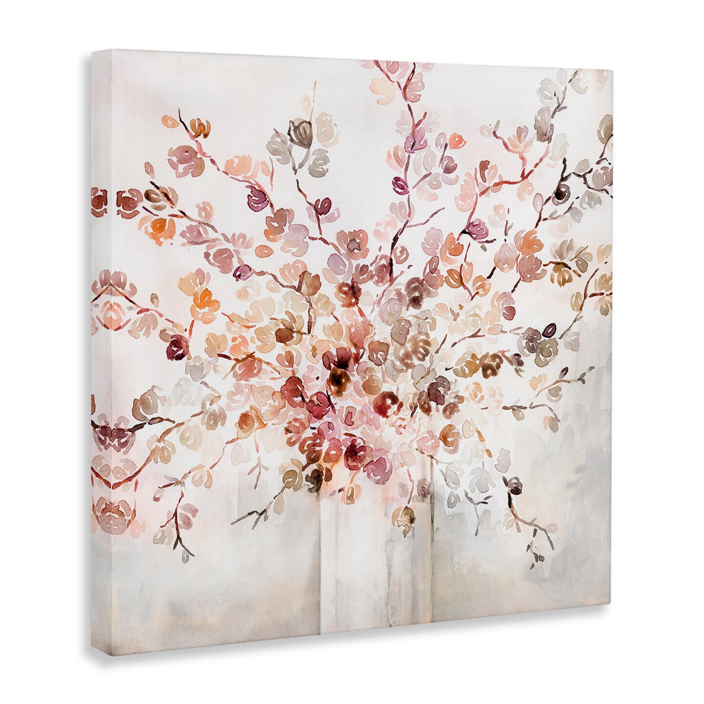 Stupell Industries Abstract Warm Floral Vines Canvas Wall Art