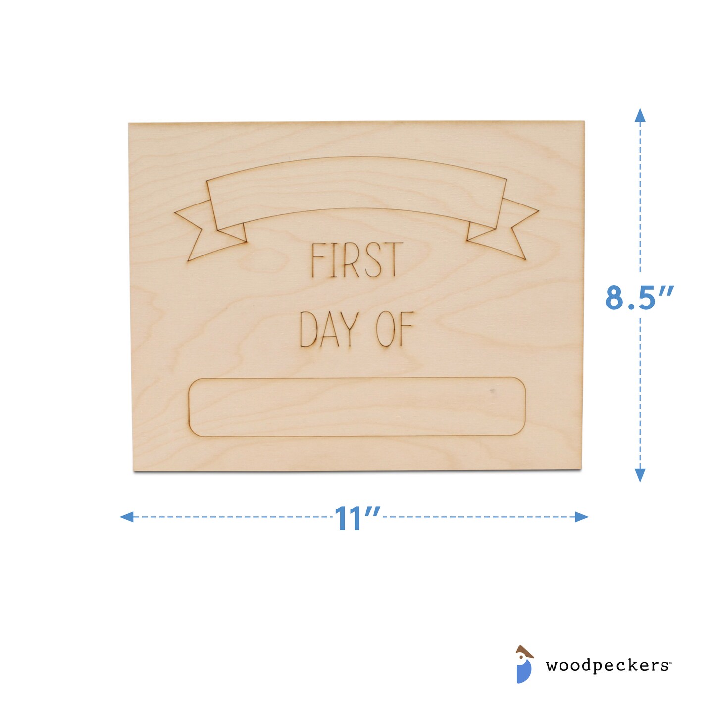 Back to School DIY First Day of School Sign 8-&#xBD;&#x22; Wood Message Board |Woodpeckers