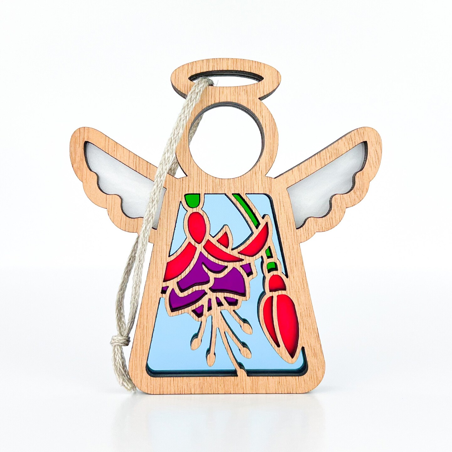 3.5&#x22; (H) Fuchsia Ornament - Handcrafted in Texas - Mother&#x27;s Angels&#xAE; Figurine - Mother&#x27;s Day Gifts