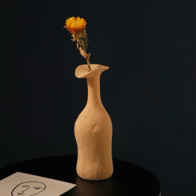 Wabisabi vase modern Minimalist morandi vase, Handmade Ceramic