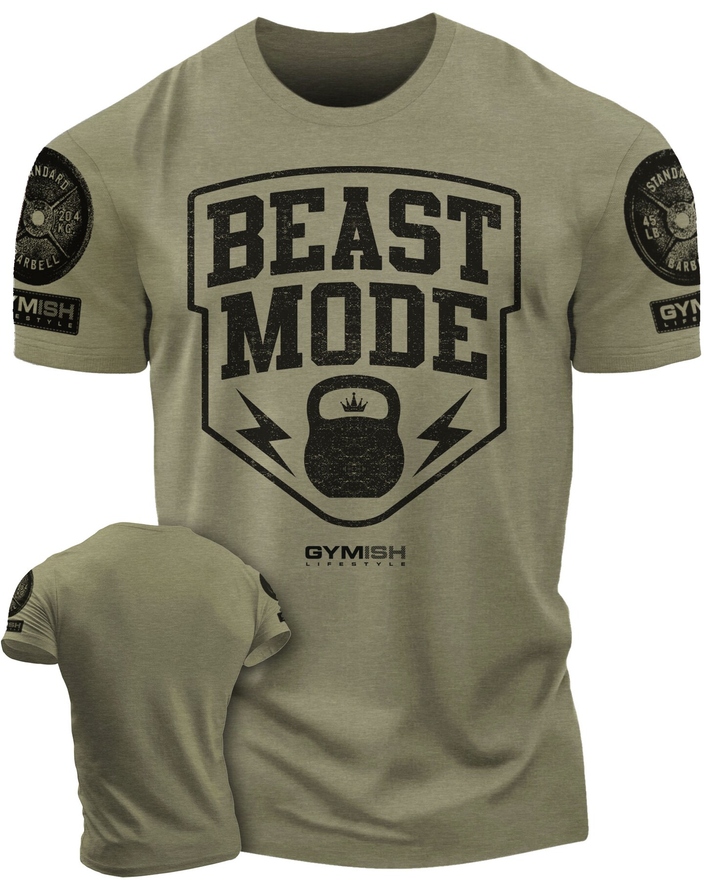007. Beast Mode Funny Motivational Workout Gym T-Shirt for Men