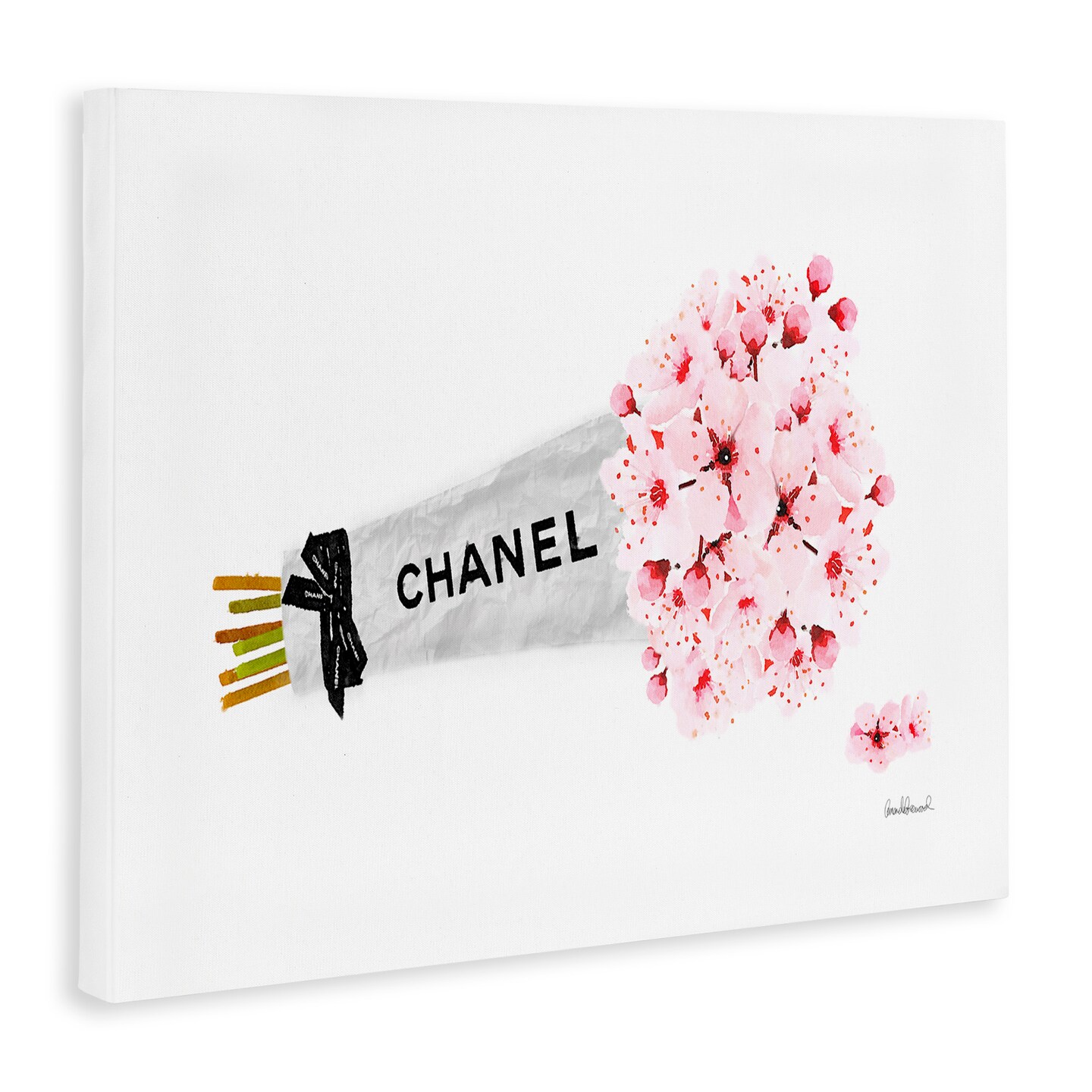 Stupell Industries Fashion Wrapped Cherry Blossoms Canvas Wall Art