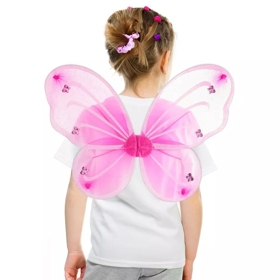 6 Pack Butterfly Wings for Girls Fairy Kid Costume Halloween Party Birthday Gift