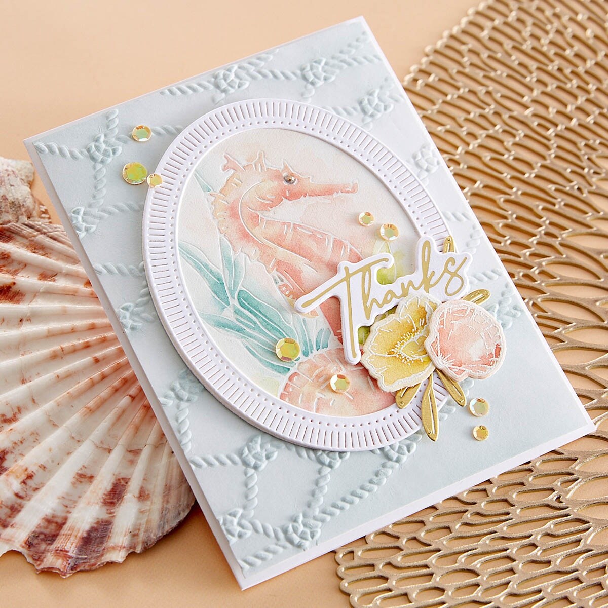 Spellbinders 3D Embossing Folder by Dawn Woleslagle-Cast Away