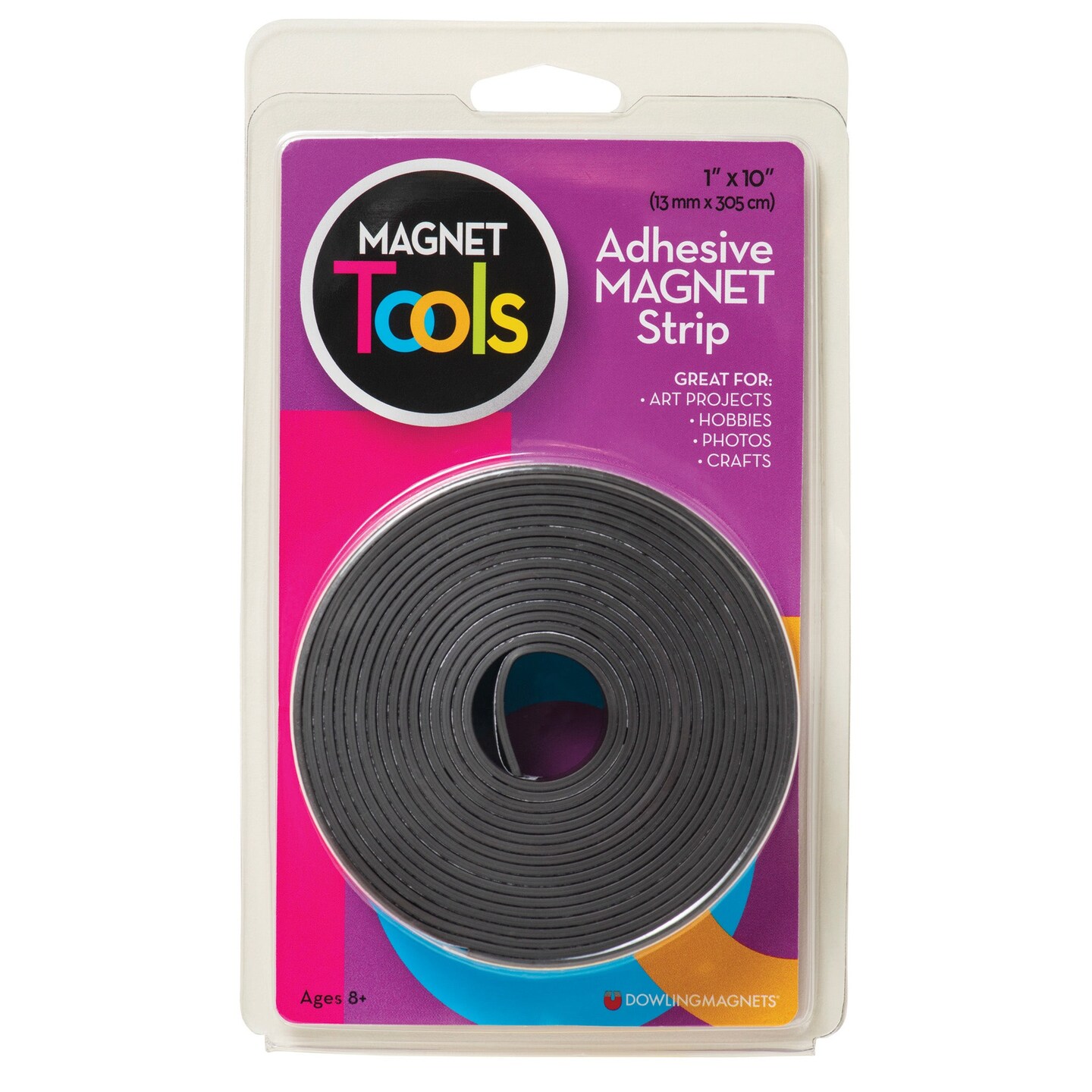 Magnet Strip with Adhesive, 1&#x22; X 10&#x27; Roll