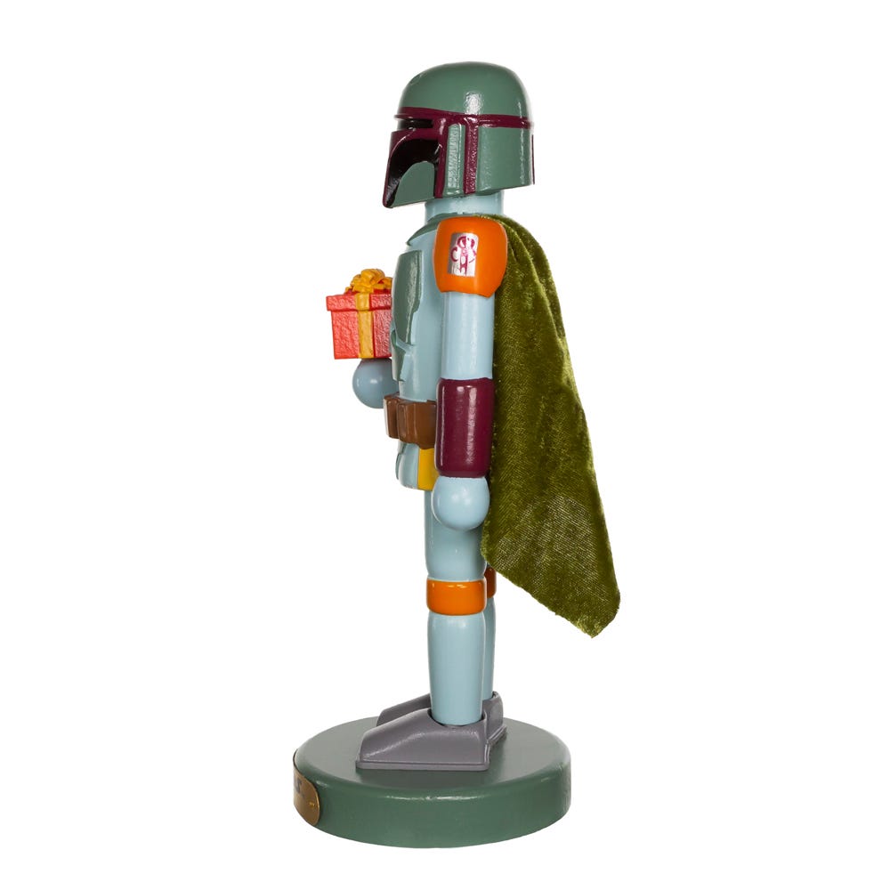 Kurt Adler 10-Inch Star Wars&#x2122; Boba Fett With Present Nutcracker