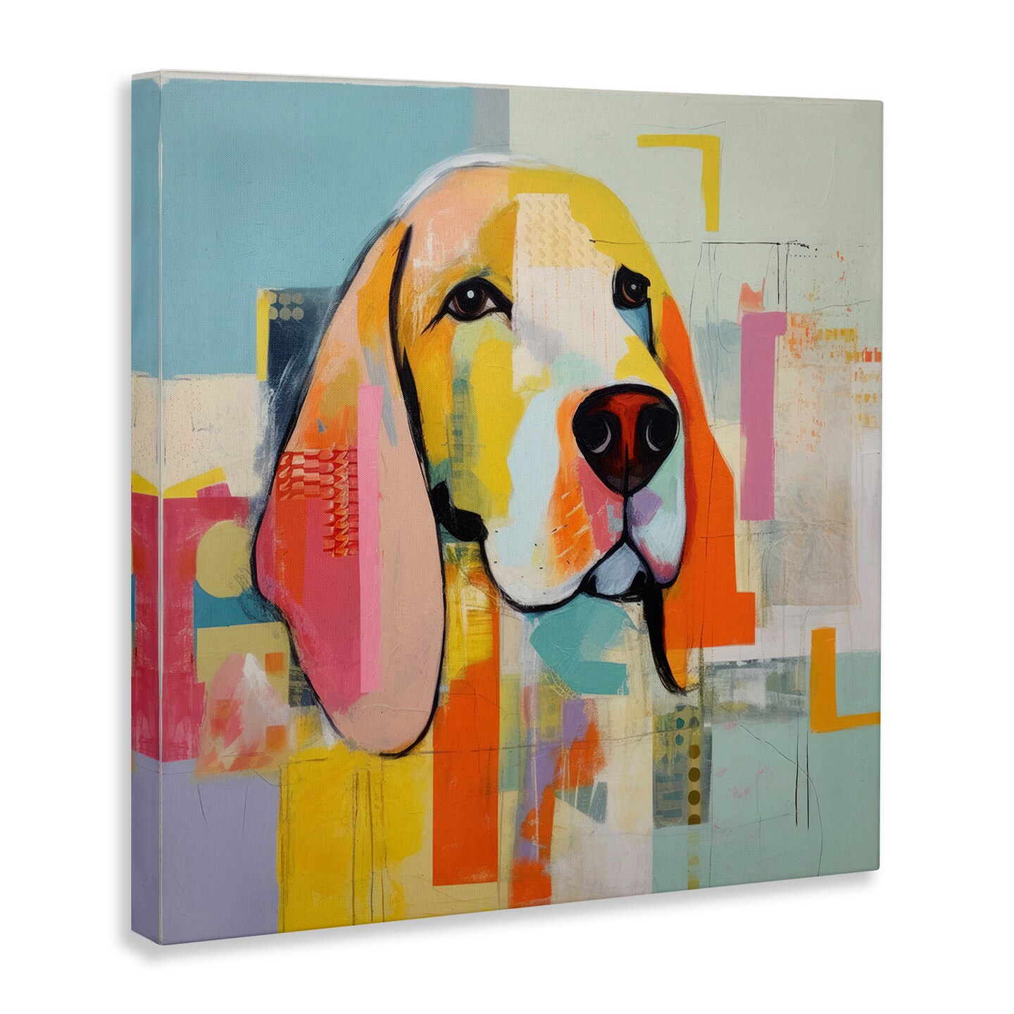 Stupell Industries Abstract Dog Portrait Canvas Wall Art