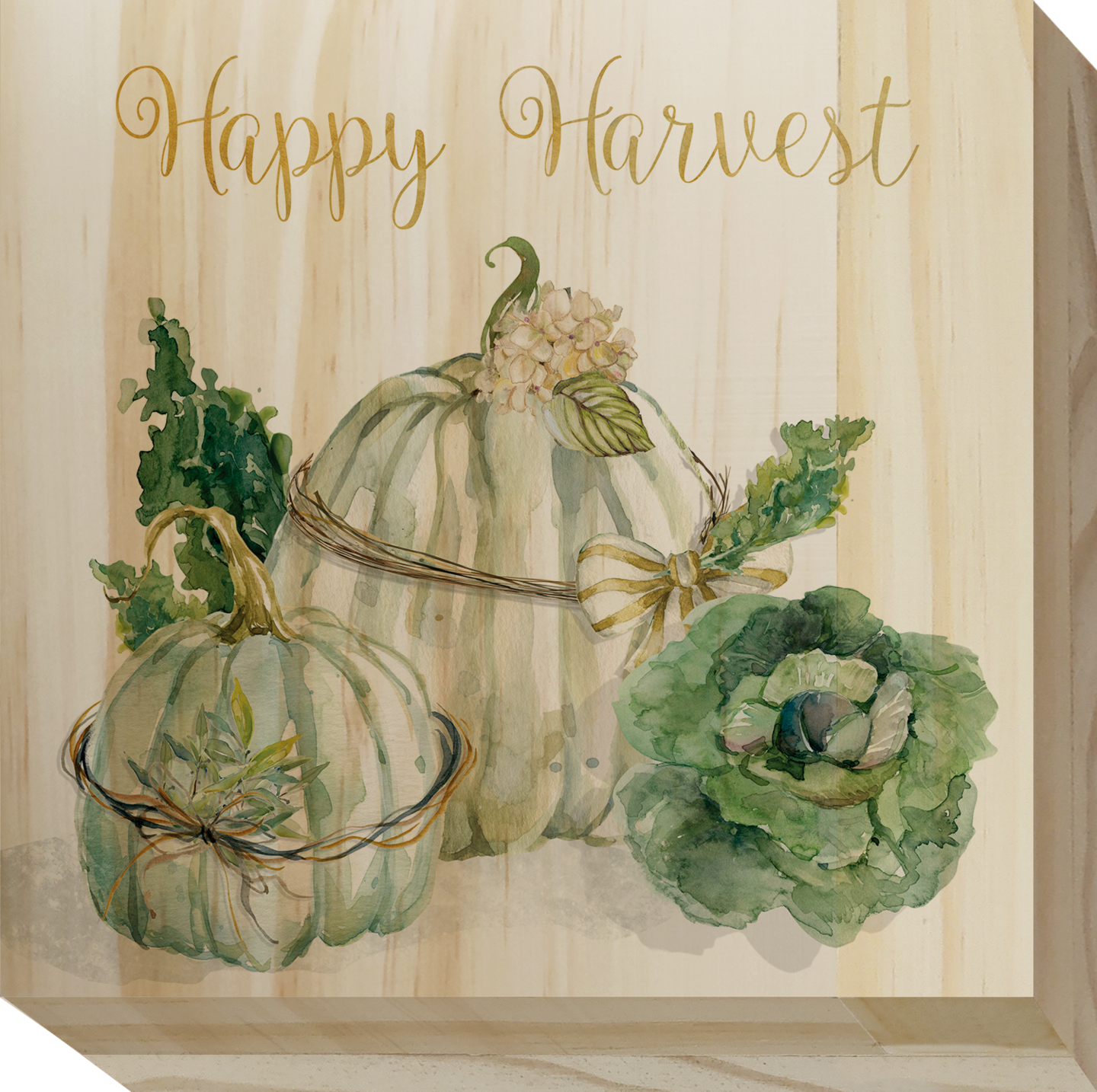 Pumpkin Wood Block Signs