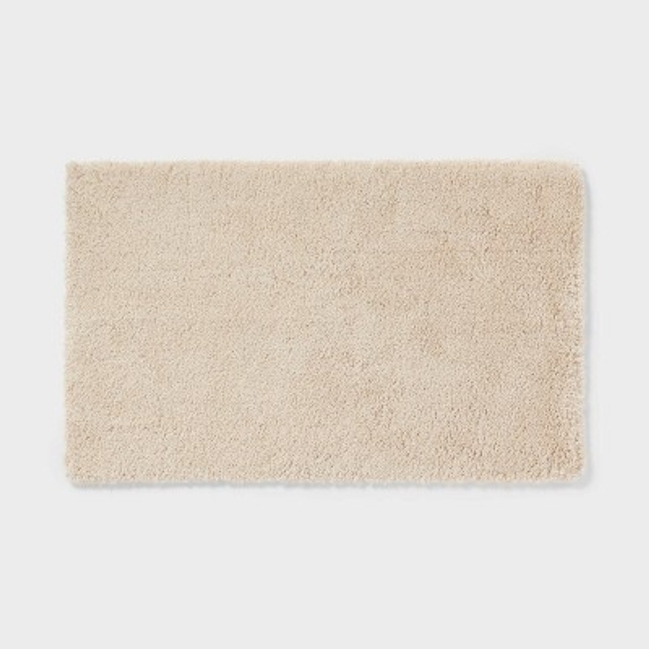 24&#x22;x40&#x22; Spa Plush Bath Rug Almond Threshold