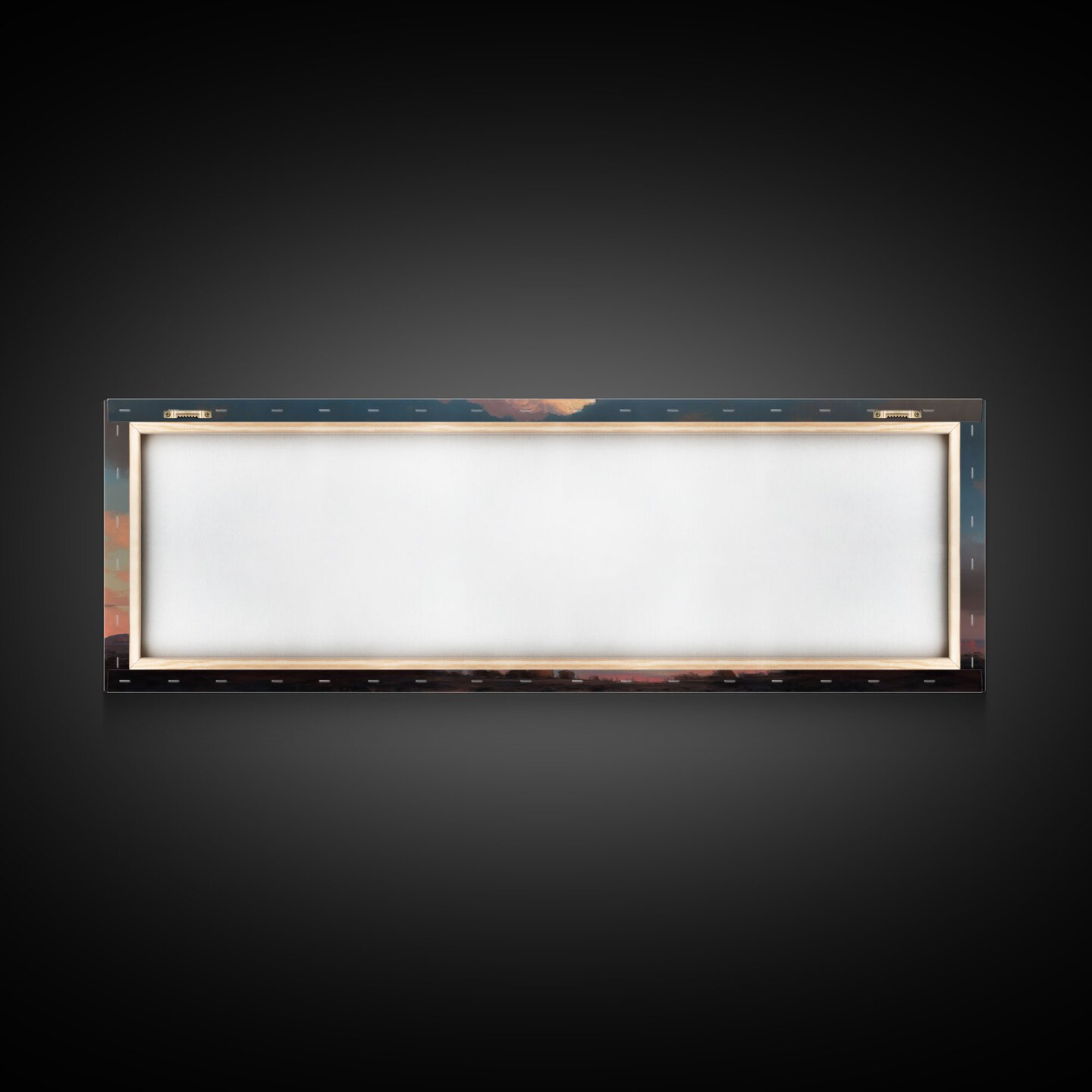 Panoramic Framed Canvas Texas Prairie Sunset Wall Art, Living Room, Bedroom Decor, Sunset Art, Watercolor Painting, Original Artwork 18-113 product 6