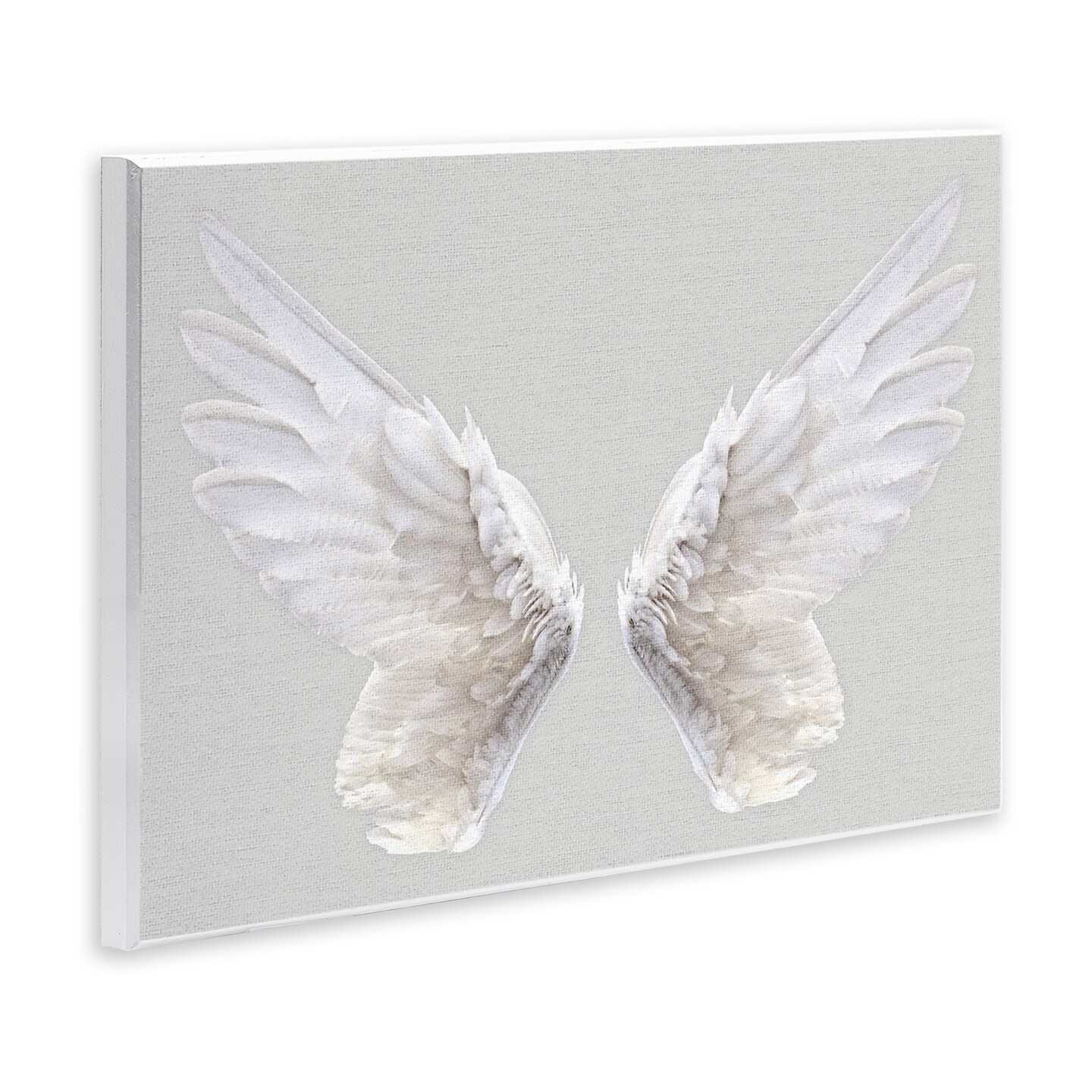 Stupell Industries Angel Wings on Grey Wall Plaque Art