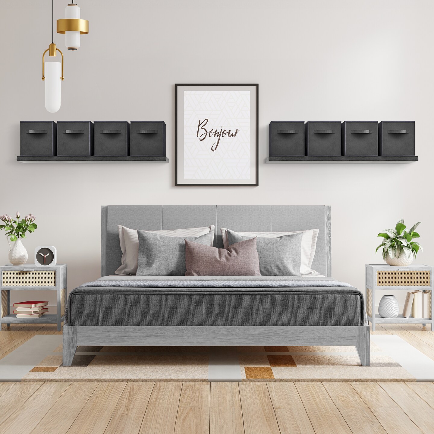 Sorbus 8 Pack 11 Inch Foldable Storage Cubes with Handles- for Organizing Home, Shelves, Nursery, Playroom, Closet and More