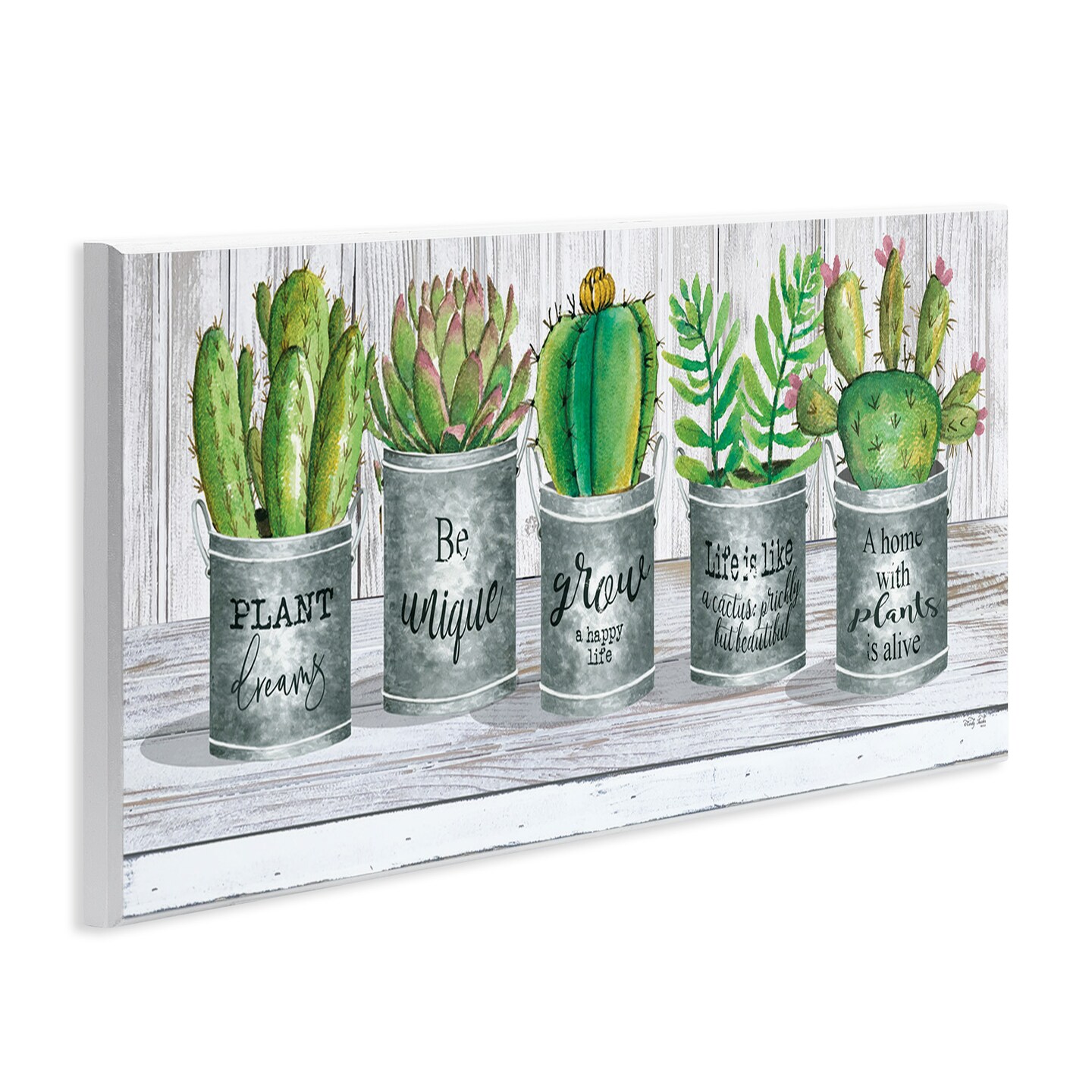 Stupell Industries Succulents with Plant Life Puns Wall Plaque Art
