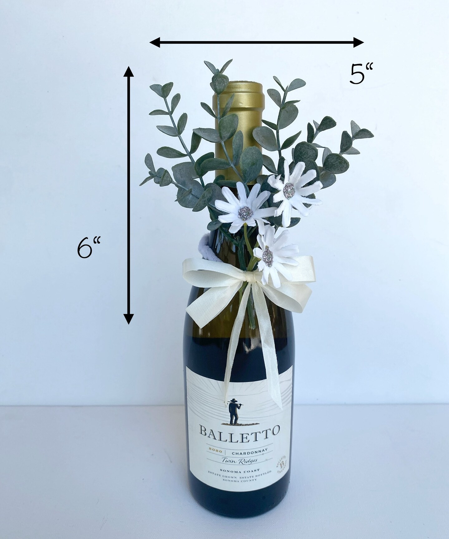 Wine Lover Gift, Faux Flower Arrangement For Wine Bottle, Wine Centerpiece, Champagne Bottle Bouquet, Wine Bottle Bouquet, Wine Bottle Decor product 7
