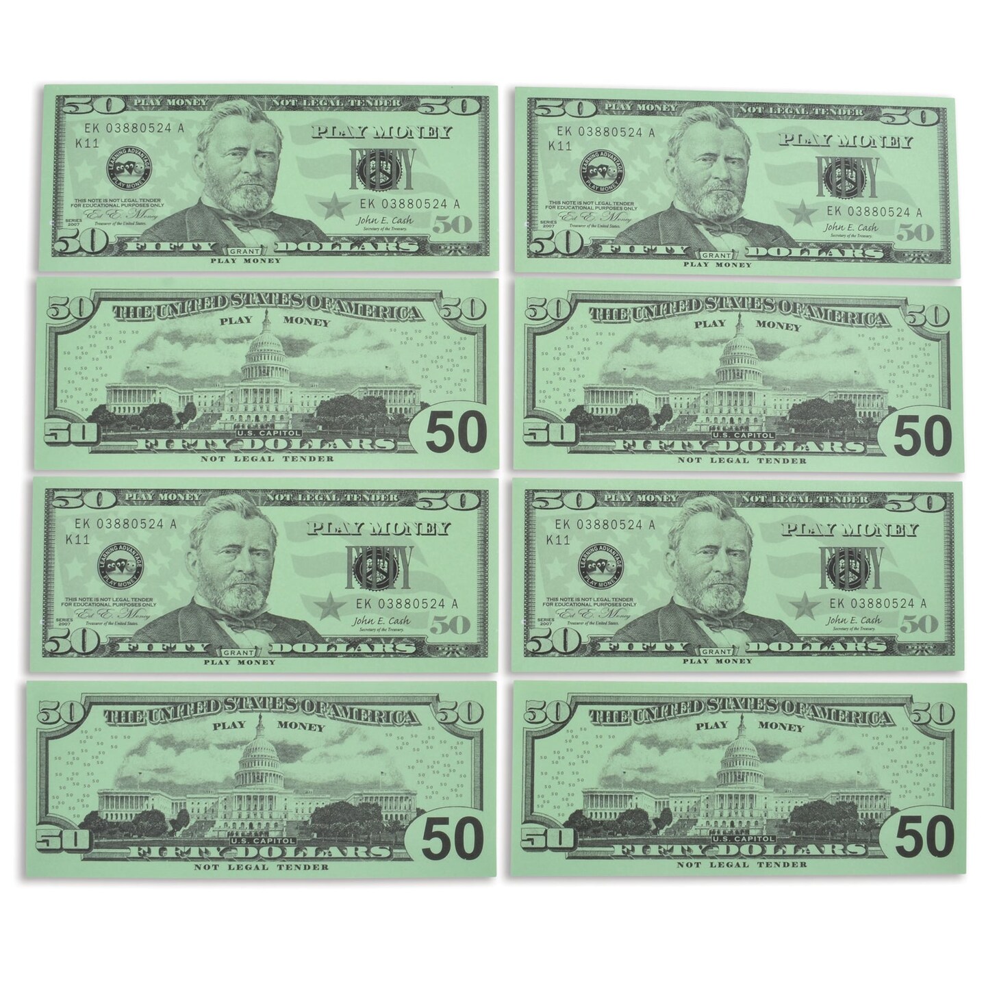 Play Bills - $50 Bills - Set of 50