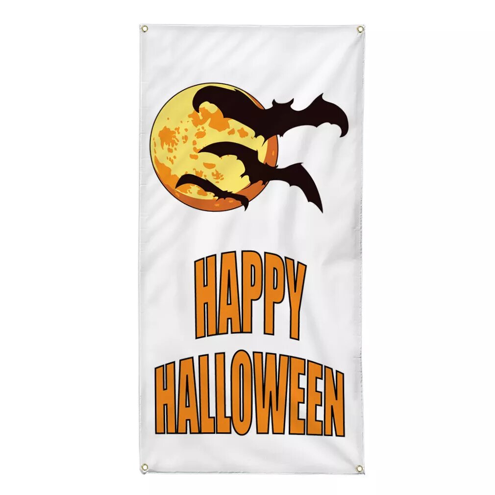 Kitcheniva Happy Halloween Cat Bat Outdoor Vertical Vinyl Banner