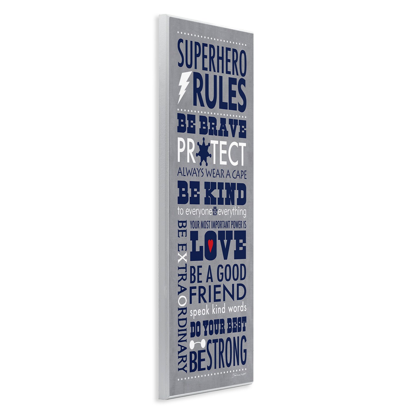 Stupell Industries Superhero Rules Typography Wall Plaque Art