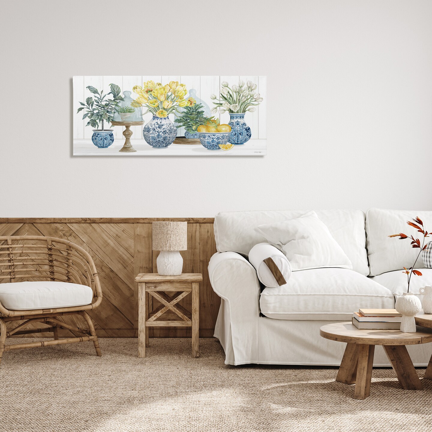 Stupell Industries Yellow Tulips & Lemon Fruits Canvas Wall Art