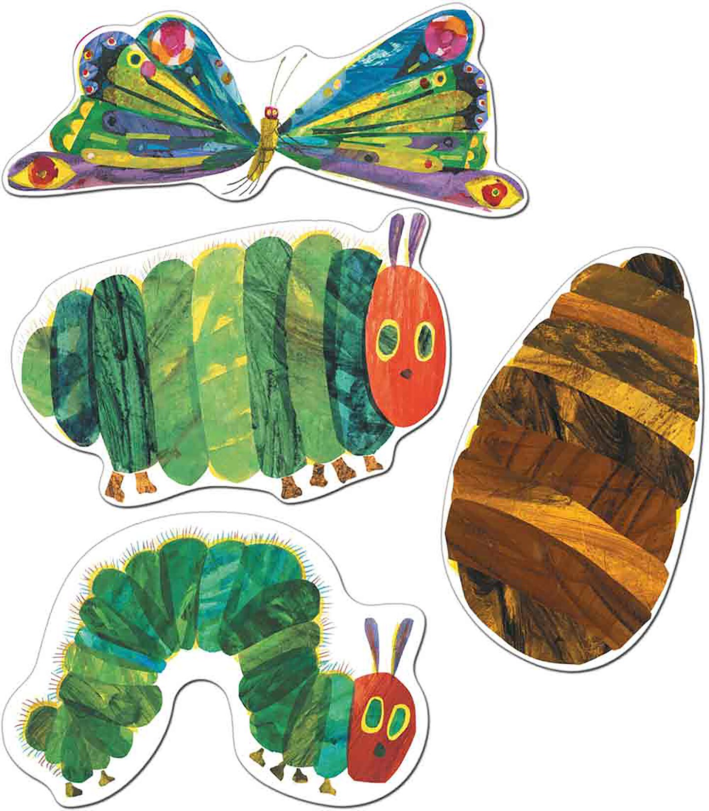 World of Eric Carle 48 The Very Hungry Caterpillar Bulletin Board Cutouts, Very Hungry Caterpillar Butterfly Cutouts for Bulletin Board and Classroom Décor, Colorful Eric Carle Cutouts for Classroom