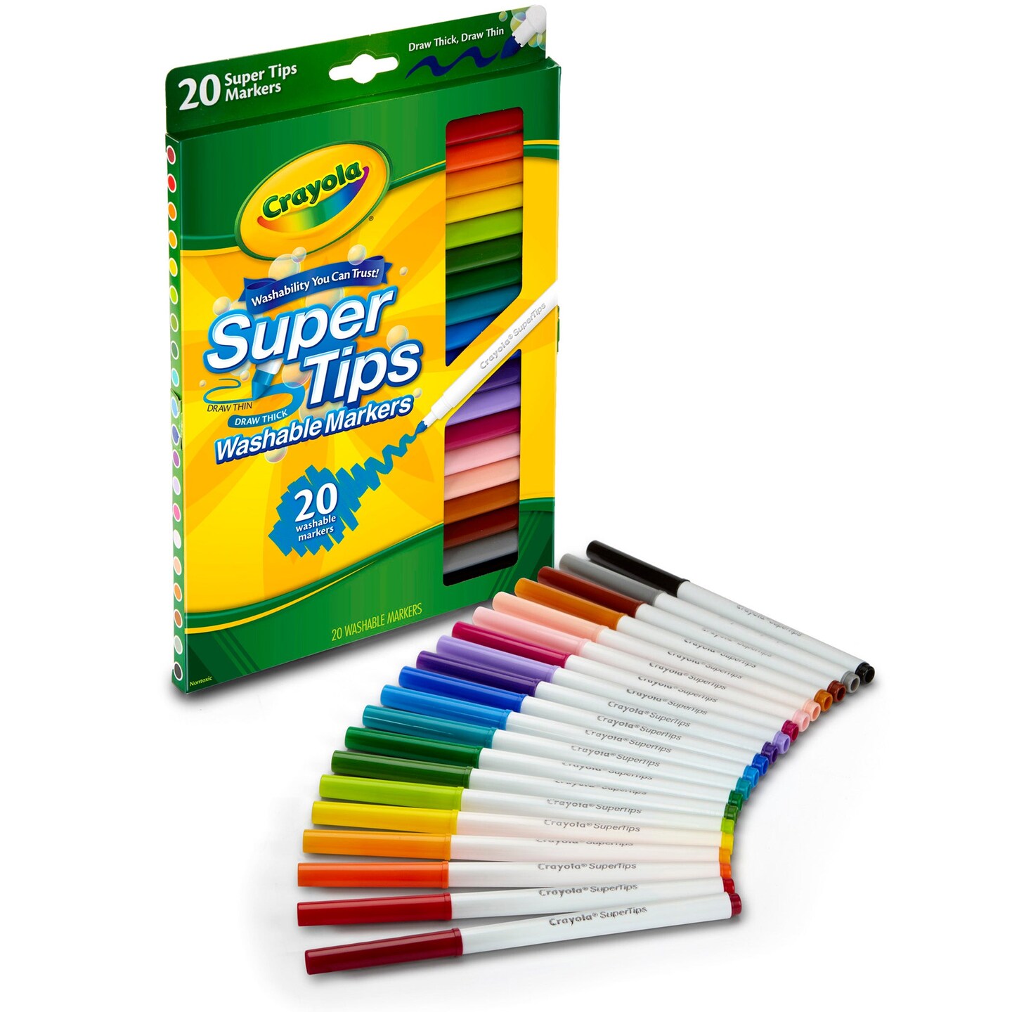 Washable Super Tips Markers, 20 Count
