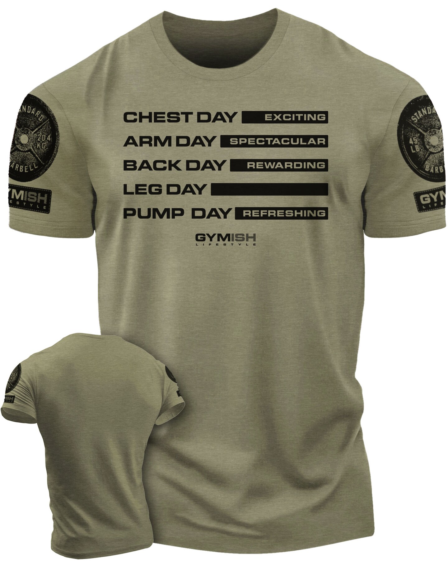 054. Gym Days Leg Day Funny Motivational Workout Gym T-Shirt for Men - image9