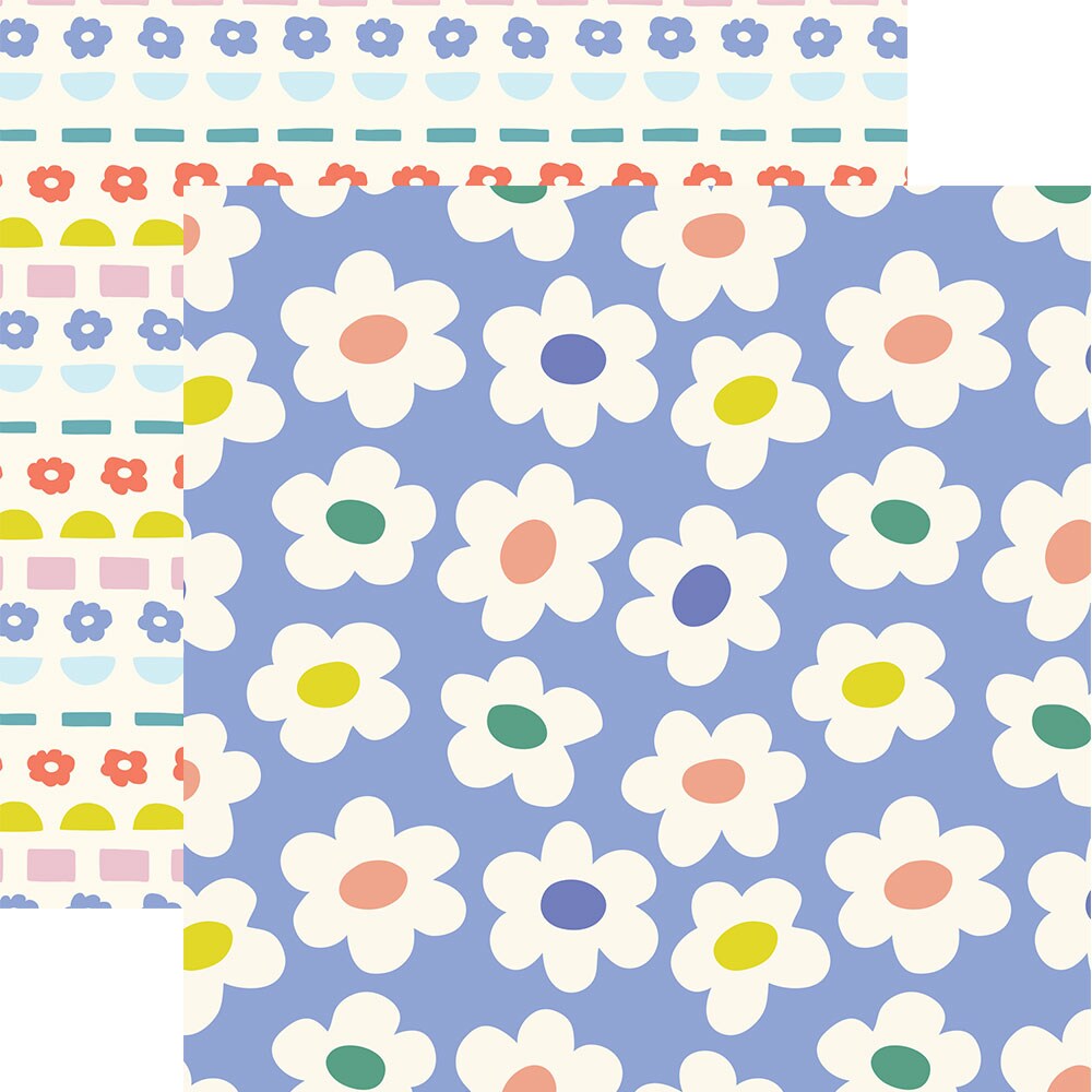 Rainbow &#x26; Clouds Pattern 12 x 12 Scrapbook Paper Set