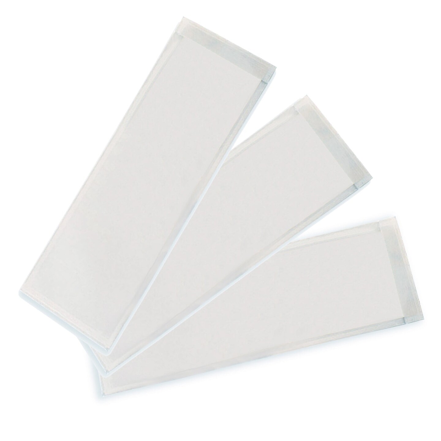 Clear View Self-Adhesive Extra Small Name Plate Pocket 3.25&#x22; x 10.5&#x22;, Pack of 25