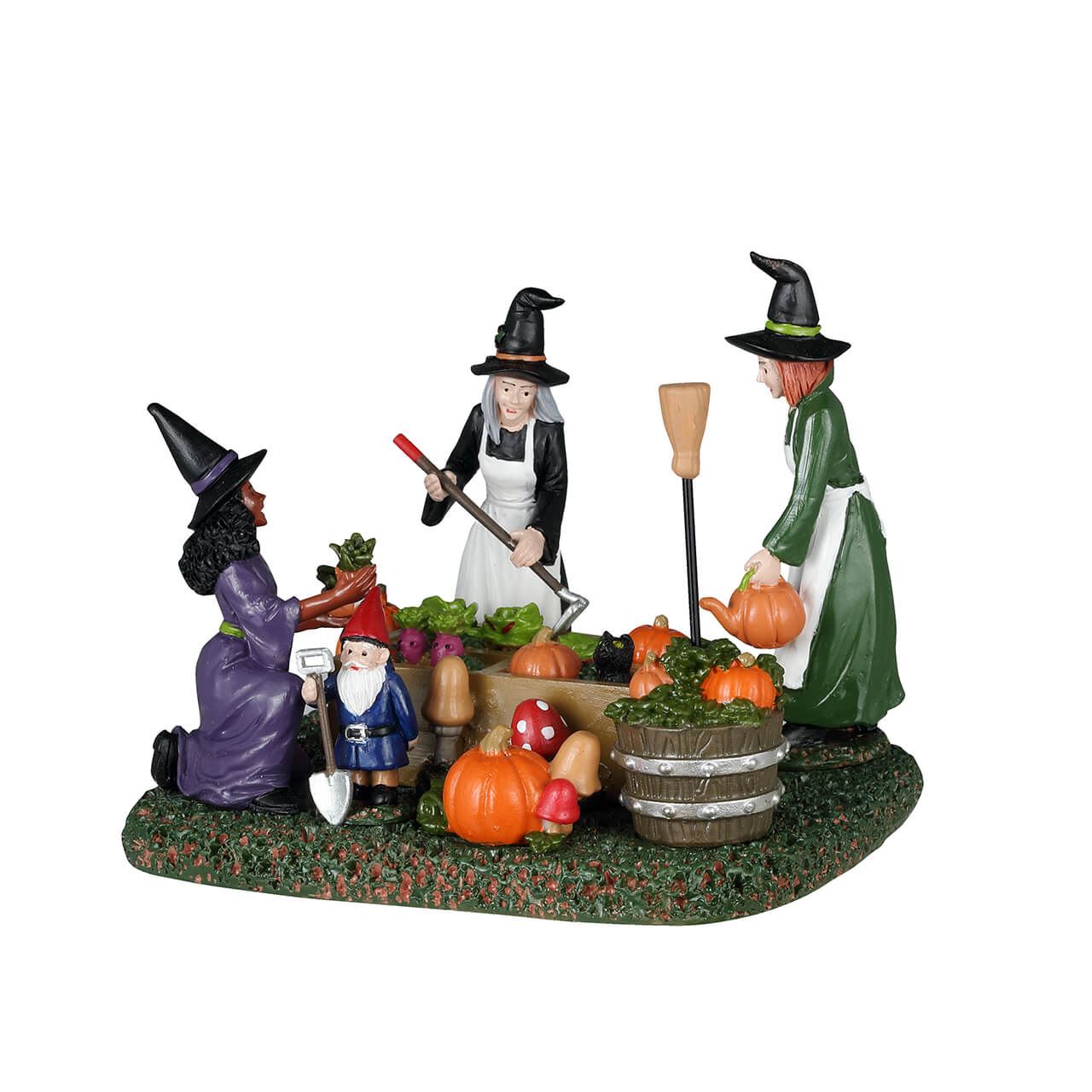 Lemax Spooky Town Halloween Village Accessory Witches&#x27; Community Garden Figurine