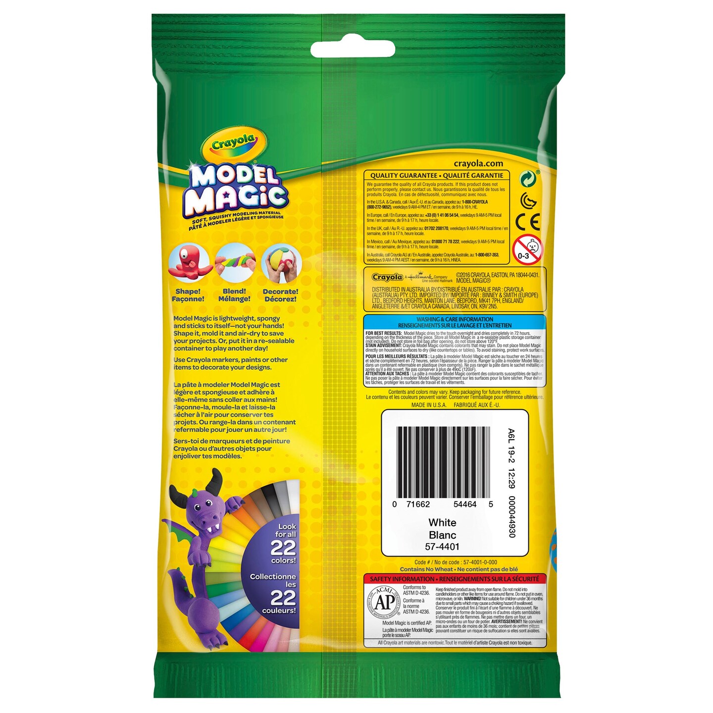Model Magic&#xAE; Modeling Compound, White, 4 oz. Pouch