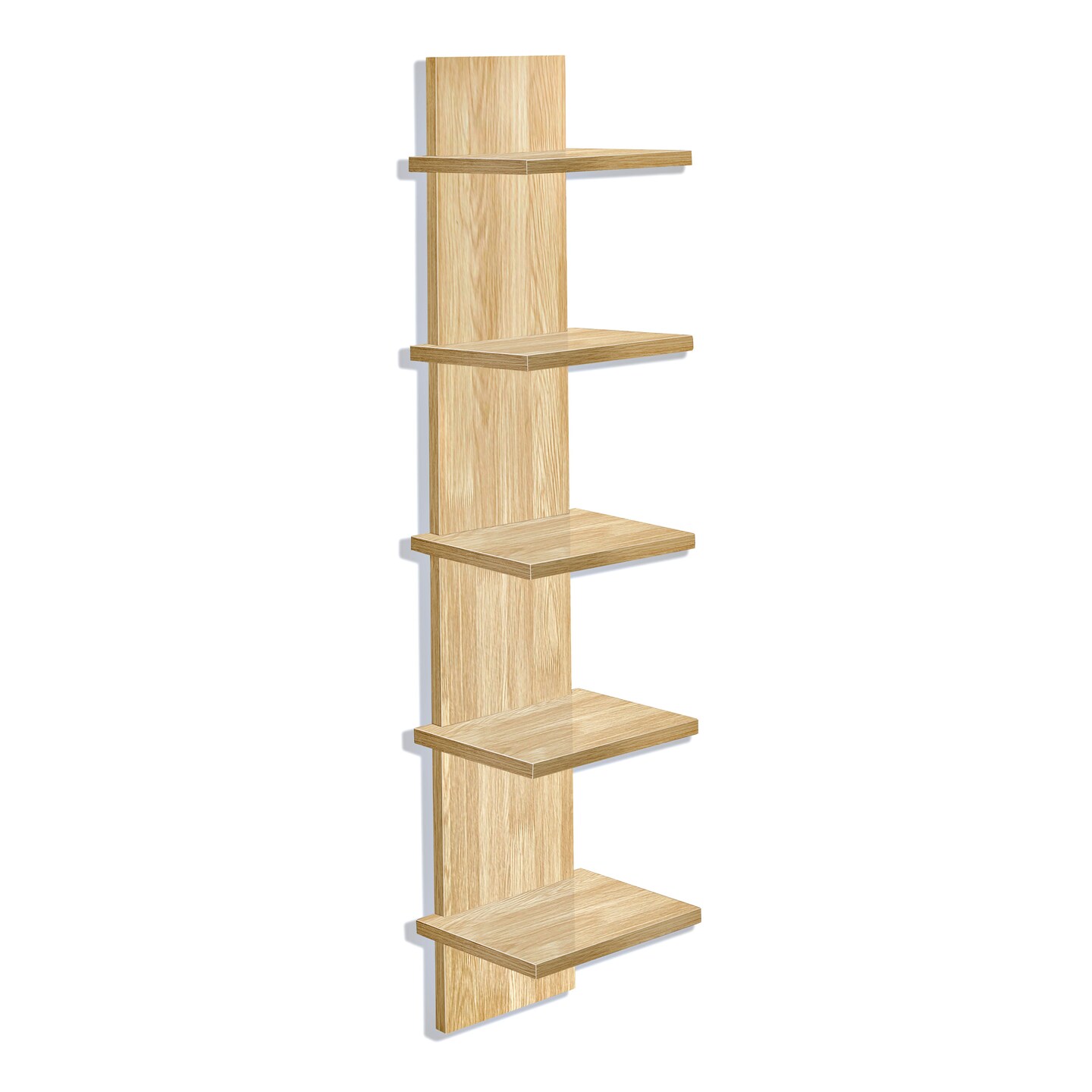 Sorbus 5 Tier Wall Shelf Unit, Vertical Column Utility Shelving for Home Decor and Storage Organizer, Wall-Mounted Floating Shelves