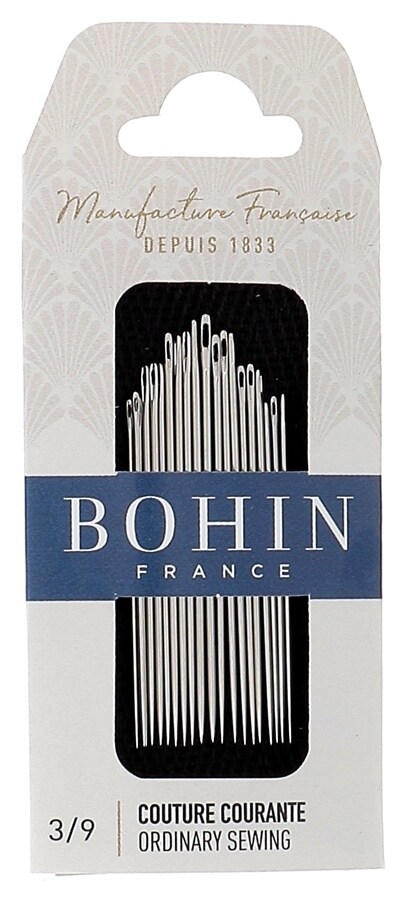 Bohin Ordinary Sewing Hand Needles-Size 3/9 20/Pkg