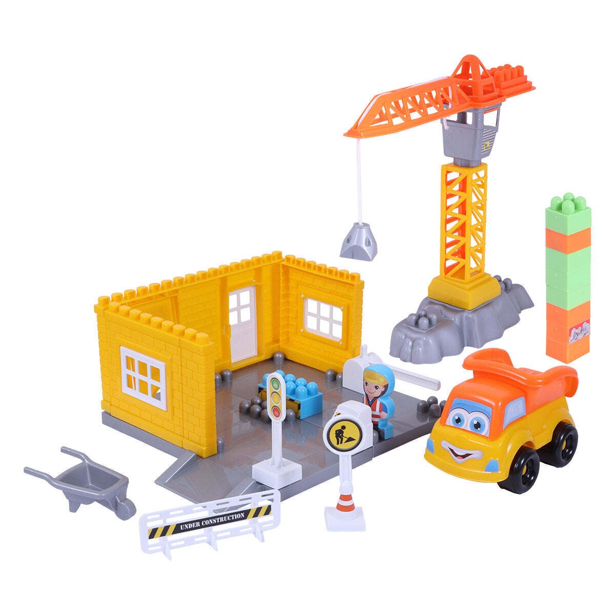 Toys Construction Blocks Crane 44 Pieces
