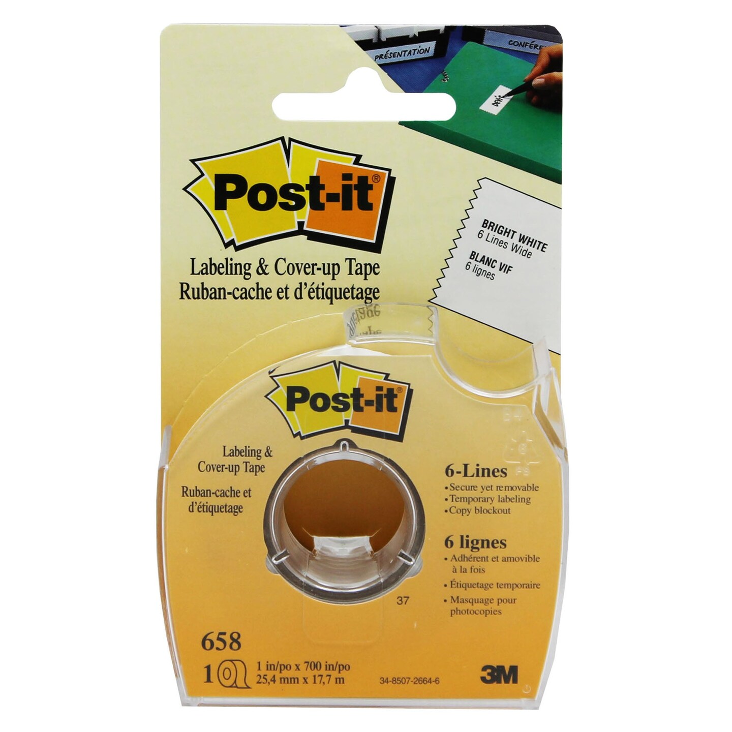 Labeling &#x26; Cover-up Tape, 1&#x22; x 700&#x22;