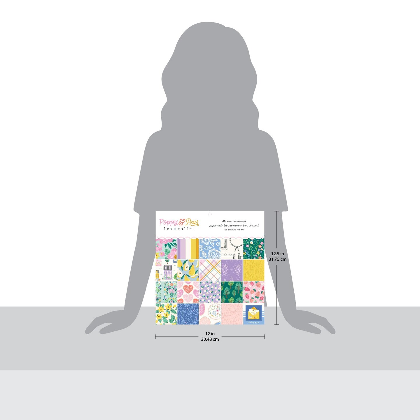 Maggie Holmes Forever Fields Single- Sided Paper Pad 12"X12"-48 Sheets