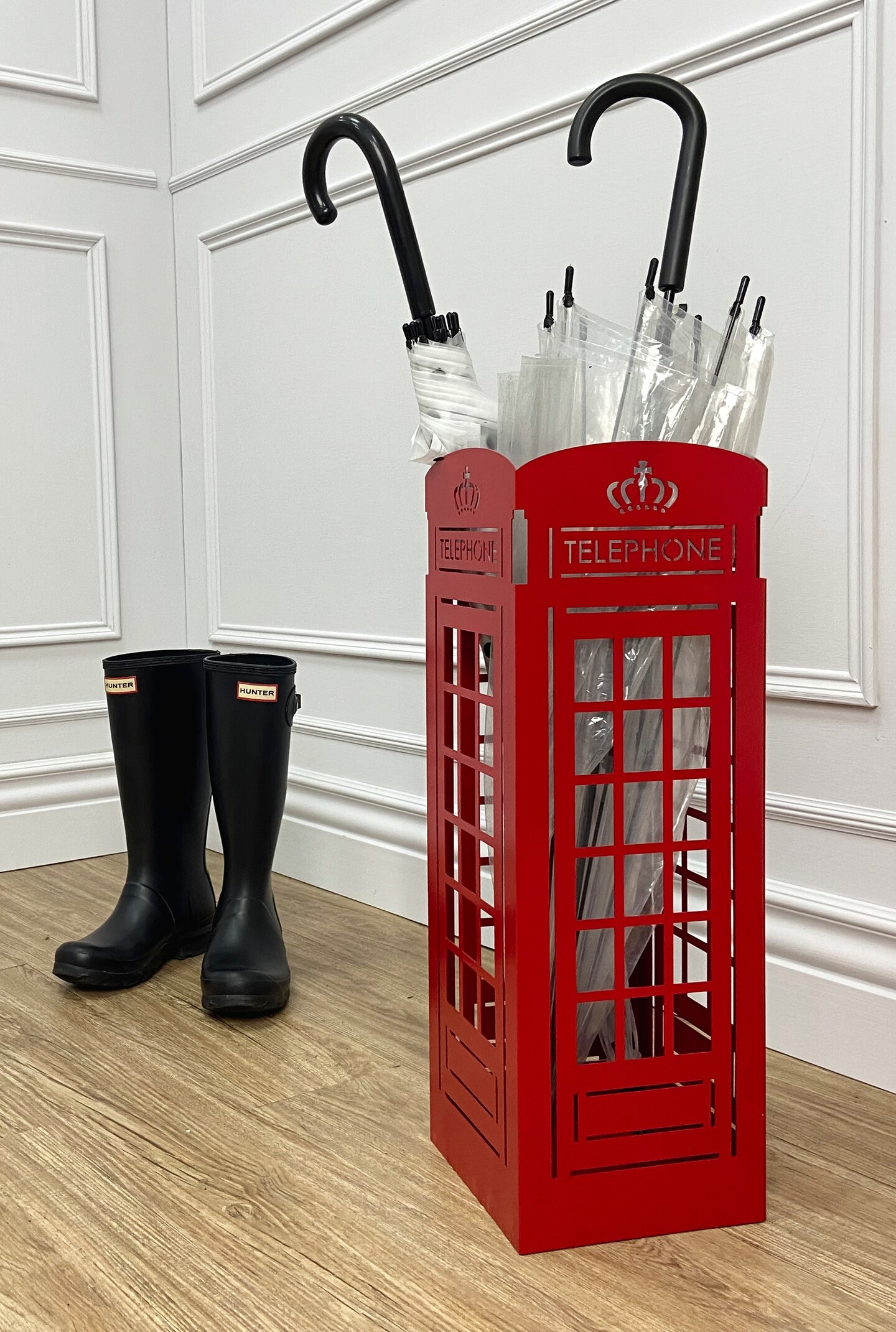 Mango Steam U.K Telephone Booth Red Umbrella Stand - for Entryway &#x26; Living Room